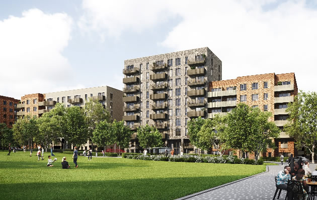 Developer's visualisation of the new phase of Acton Gardens