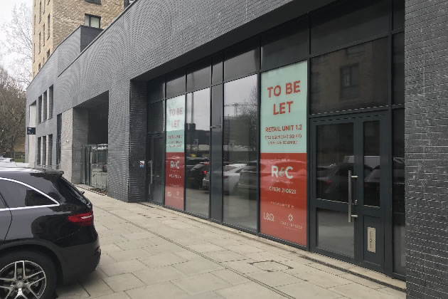 Failure to let retail space is believed to be contributing to anti-social behaviour