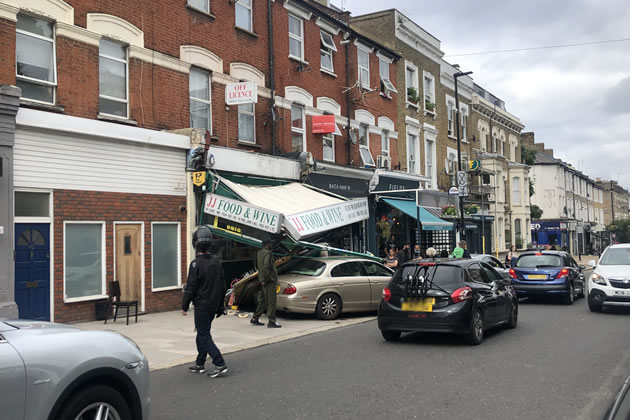 The scene shortly after the crash