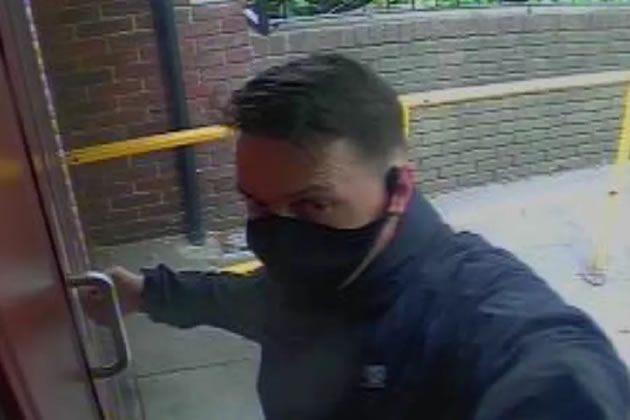 CCTV showing David Kerrigan outside a property he intended to burgle