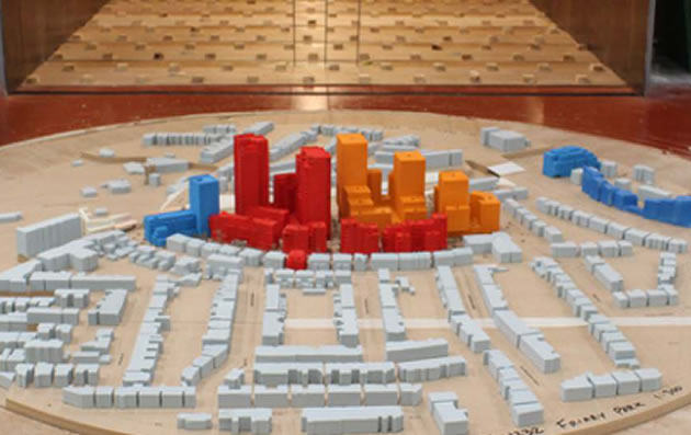 A model of the development in its local context from the planning documents