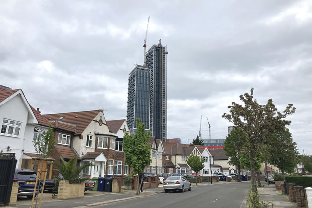 Towers looming over North Acton residential areas