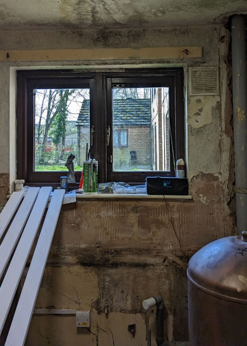 The interior of one of the flats