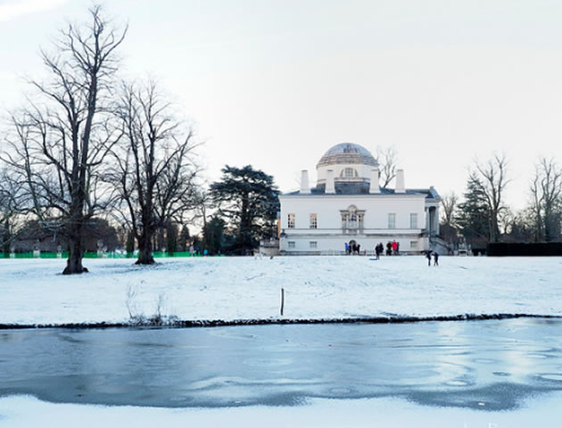 a frozen chiswick house