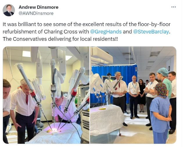 Andrew Dismore tweets about the visit