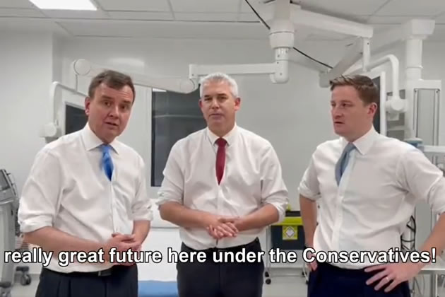 Still from a video posted by Greg Hands and Andrew Dismore during the visit