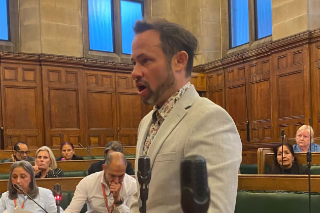 Cllr Gary Malcolm in the Ealing Council chamber