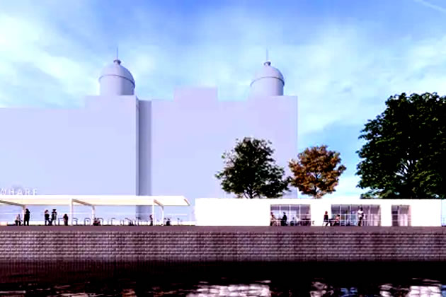 Visualisation of scheme at Harrods Wharf