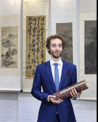 lazarus halstead ictured with chinese scroll