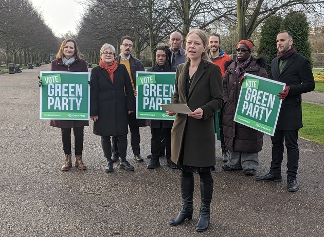 Sian Berry and Green party supporters