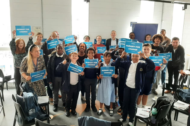 Old Oak Primary School children with Andy Slaughter MP
