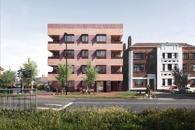 Visualisation of the council's plan to develop Wood End Library