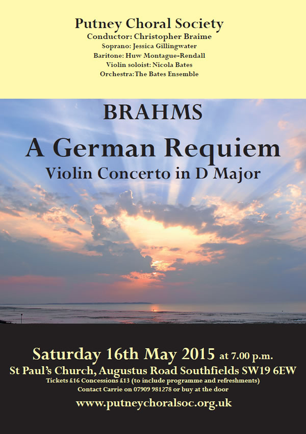 Putney Choral May Concert 16th May 2015 