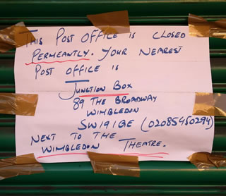Kingston Road Post Office sign
