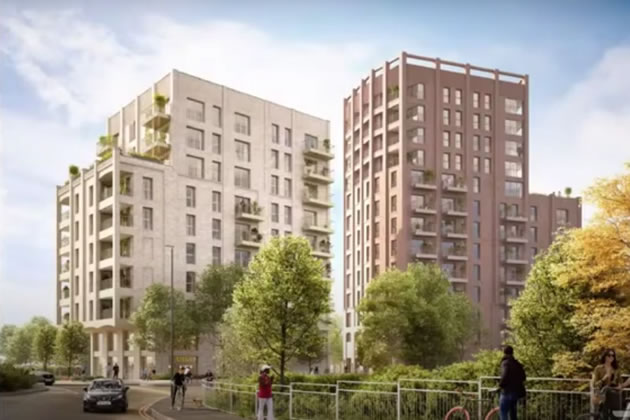 CGI of development in Station Road, Colliers Wood.